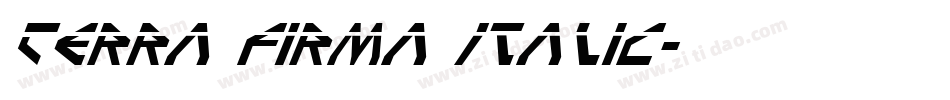 Terra Firma Italic字体转换
